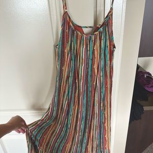 Cotton Bleu multi-colored maxi dress. Size L